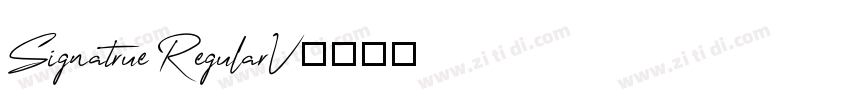 Signatrue RegularV字体转换